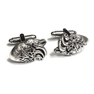 Silver Human Heart Cufflinks Mens Anatomical Anatomy Surgeon Cuff Links Guy Gift